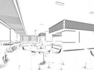 business restaurant - coffee - banquet 81 3D Model