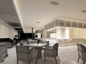 business restaurant - coffee - banquet 81 Modèle 3D
