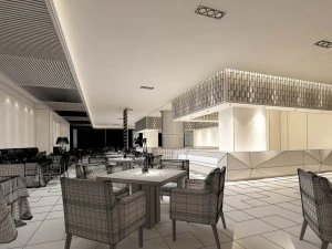 business restaurant - coffee - banquet 81 3D Model