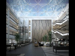 restaurante de negocios - caf&eacute; - banquete 82 Modelo 3D