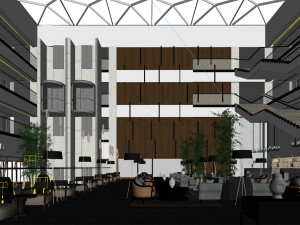 business restaurant - coffee - banquet 82 Model 3D