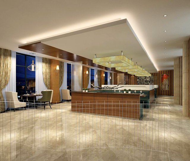 business restaurant - coffee - banquet 84 3D मॉडल .c4d .max .obj .3ds .fbx .stl .blend 