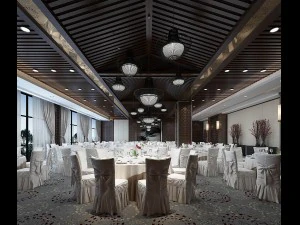 ristorante d'affari - caff&egrave; - banchetto 85 Modello 3D