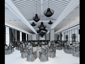 business restaurant - coffee - banquet 85 3D Model