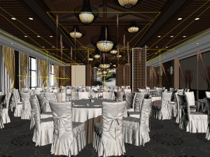 business restaurant - coffee - banquet 85 3D Model