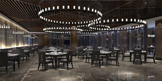 business restaurant - coffee - banquet 86 Modelo 3D .c4d .max .obj .3ds .fbx .stl .blend