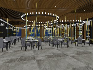 business restaurant - coffee - banquet 86 Modelo 3D