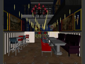 business restaurant - coffee - banquet 88 Modelo 3D