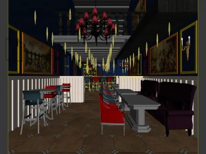 business restaurant - coffee - banquet 88 3D Model