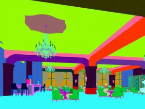 business restaurant - coffee - banquet 90 3D Model