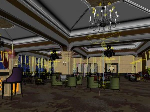 business restaurant - coffee - banquet 90 3D Model