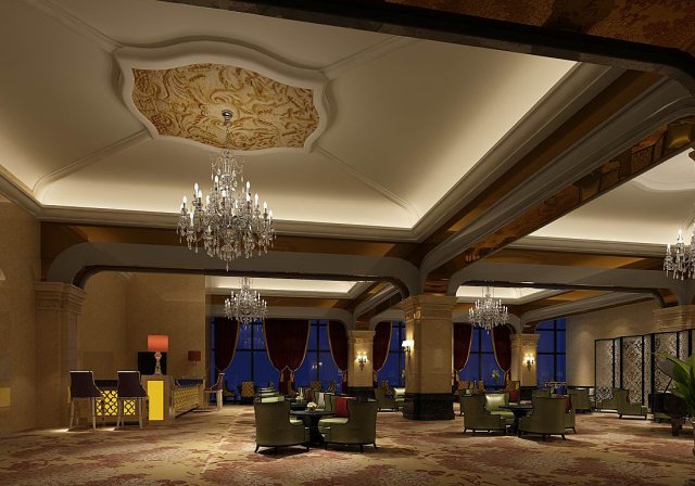 business restaurant - coffee - banquet 91 3D Model .c4d .max .obj .3ds .fbx .stl .blend 