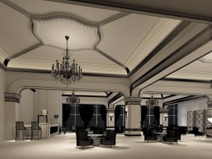 business restaurant - coffee - banquet 91 3D Model