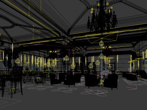 business restaurant - coffee - banquet 91 3D Model