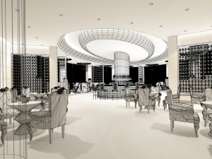 business restaurant - coffee - banquet 92 Modelo 3D