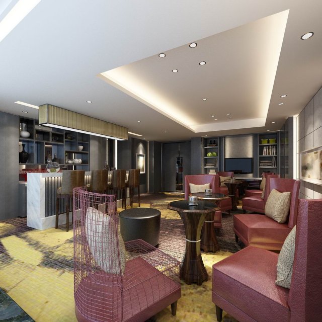 business restaurant - coffee - banquet 94 Model 3D .c4d .max .obj .3ds .fbx .stl .blend 