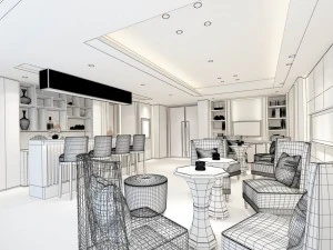 business restaurant - coffee - banquet 94 3D Model