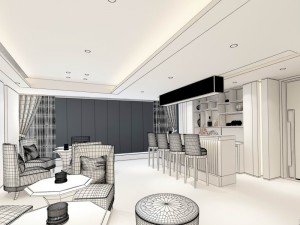 business restaurant - coffee - banquet 94 Model 3D