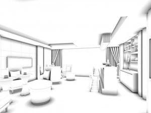 business restaurant - coffee - banquet 94 3D Model