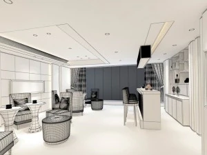 business restaurant - coffee - banquet 94 3D Model