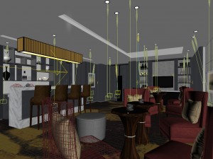 business restaurant - coffee - banquet 94 Model 3D