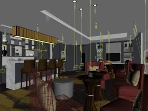 business restaurant - coffee - banquet 94 3D Model