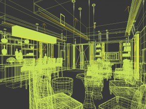 business restaurant - coffee - banquet 94 Model 3D