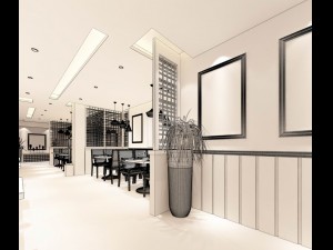 business restaurant - coffee - banquet 96 Model 3D
