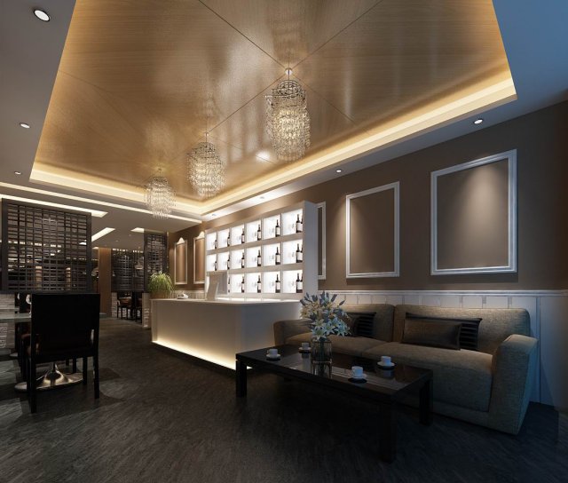 business restaurant - coffee - banquet 97 Modelo 3D .c4d .max .obj .3ds .fbx .stl .blend 