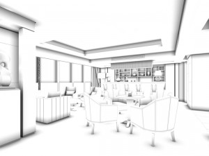 business restaurant - coffee - banquet 98 Modèle 3D