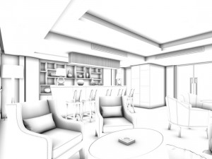 business restaurant - coffee - banquet 100 3D Model