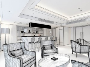 business restaurant - coffee - banquet 100 3D Model