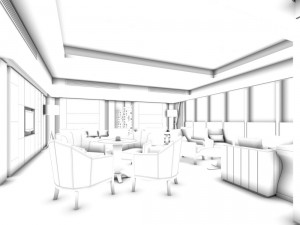 business restaurant - coffee - banquet 100 3D Model
