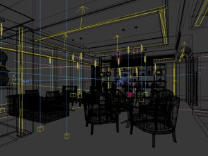 business restaurant - coffee - banquet 100 3D Model