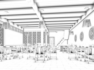 business restaurant - coffee - banquet 102 3D 模型