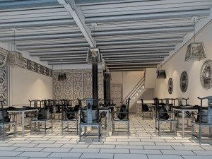 business restaurant - coffee - banquet 102 3D 模型
