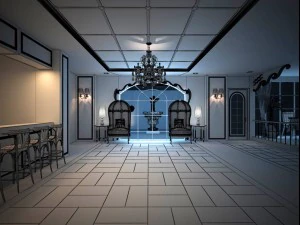 business restaurant - coffee - banquet 103 3D Model