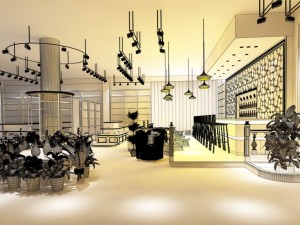 business restaurant - coffee - banquet 105 3D Model