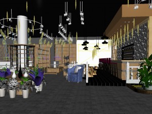 business restaurant - coffee - banquet 105 3D Model