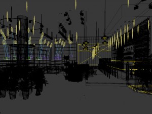 business restaurant - coffee - banquet 105 3D Model