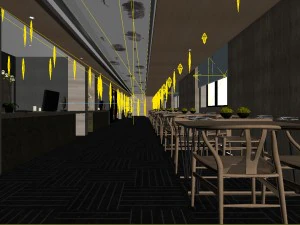 business restaurant - coffee - banquet 108 3D Model