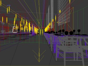 business restaurant - coffee - banquet 108 Model 3D