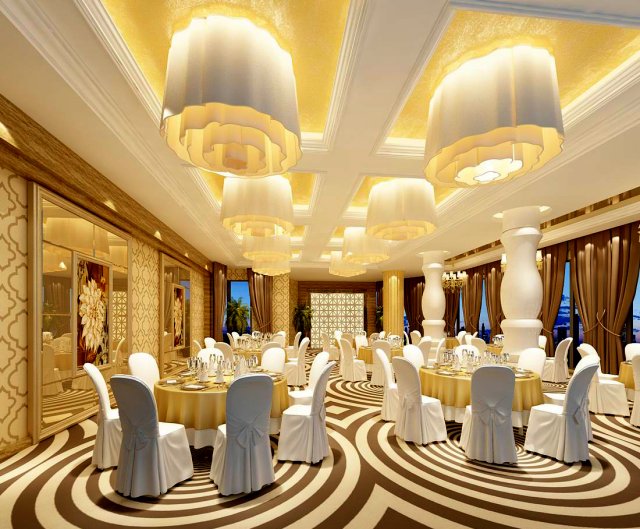business restaurant - coffee - banquet 109 Model 3D .c4d .max .obj .3ds .fbx .stl .blend 