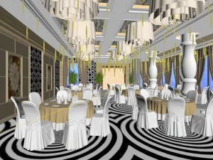 business restaurant - coffee - banquet 109 3D Model