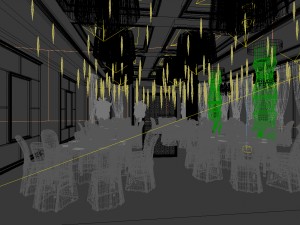 business restaurant - coffee - banquet 109 Model 3D