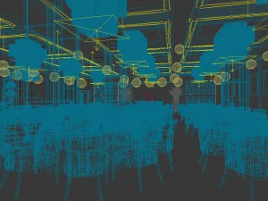 business restaurant - coffee - banquet 110 3D Model