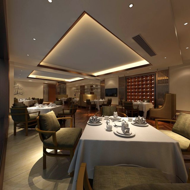 business restaurant - coffee - banquet 111 3D Модель .c4d .max .obj .3ds .fbx .stl .blend 