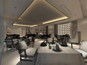 business restaurant - coffee - banquet 112 3D Model