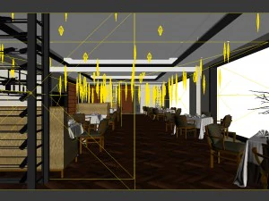 business restaurant - coffee - banquet 112 3D Model