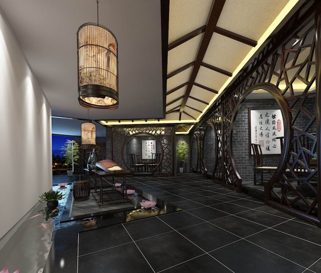 business restaurant - coffee - banquet 113 3D Модель .c4d .max .obj .3ds .fbx .stl .blend 